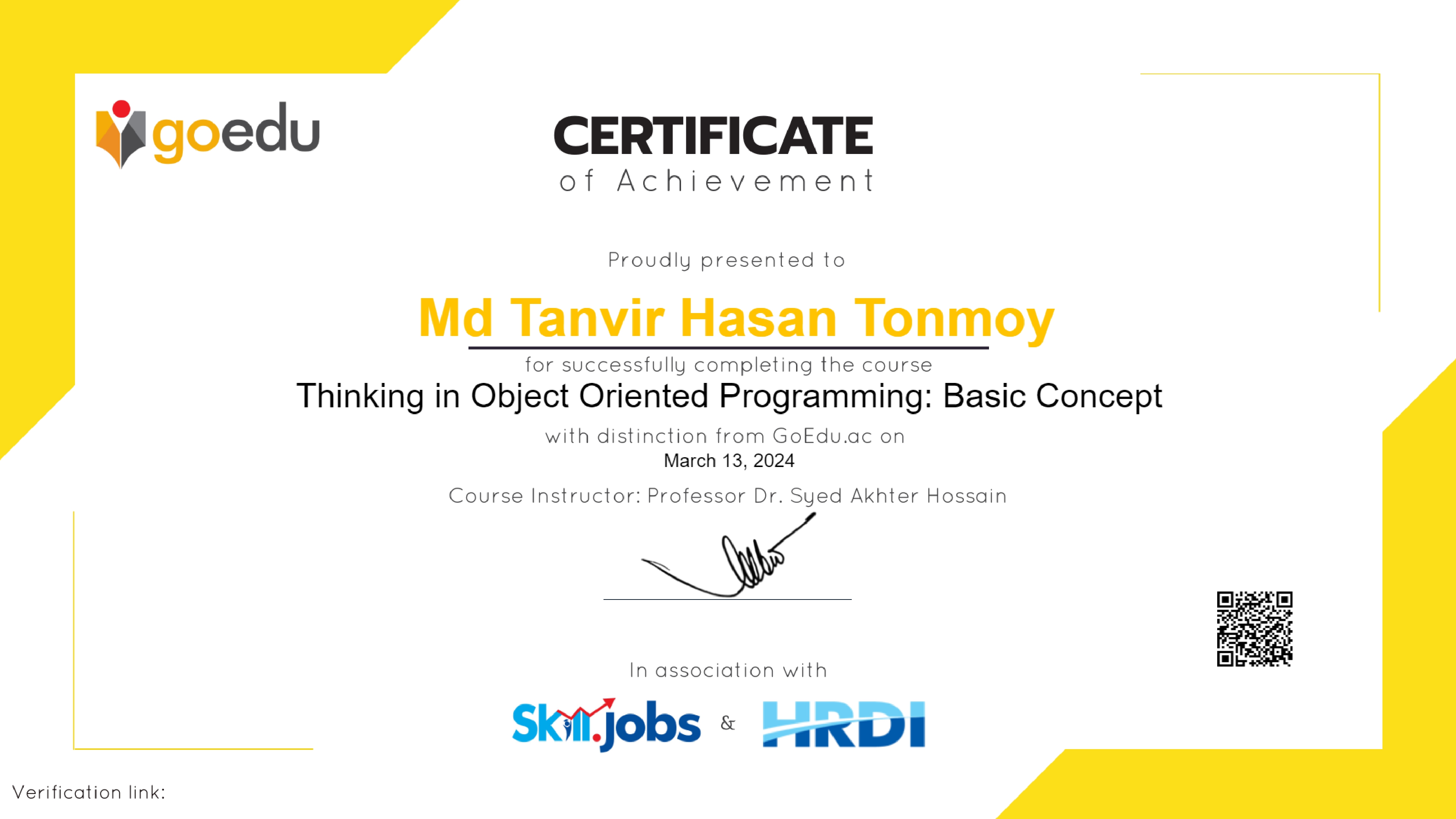 Thinking in Object Oriented Programming – 2024